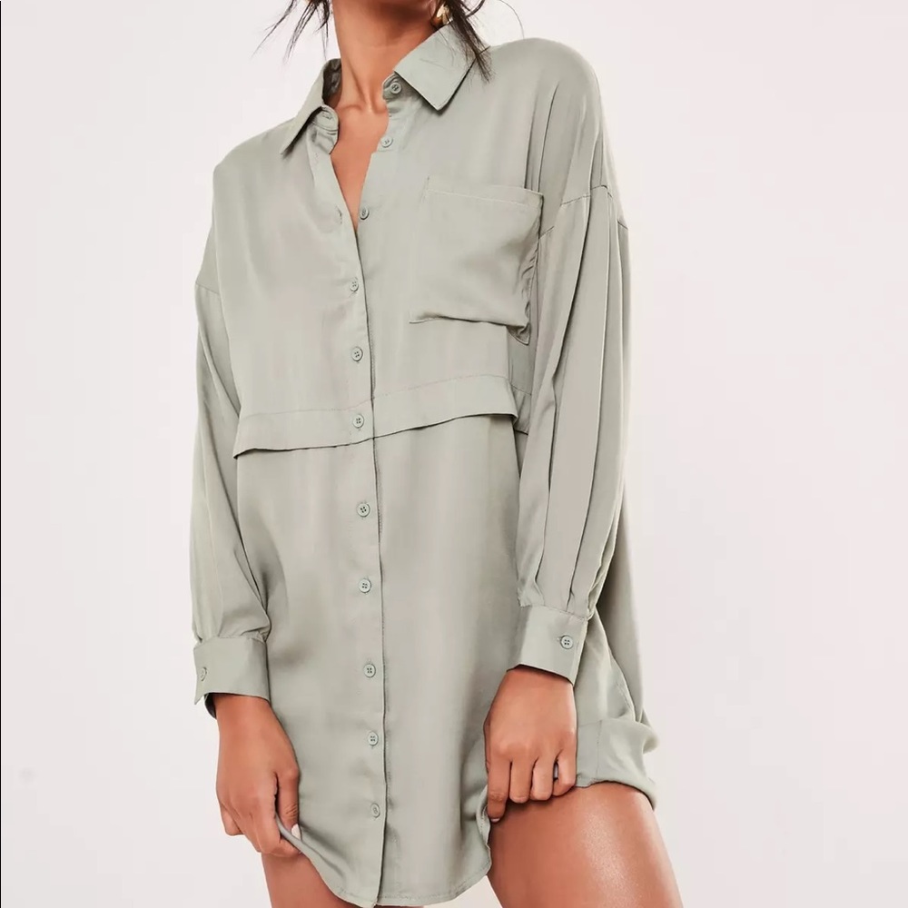 Missguided utility shirt dress. Terracota - Picture 2 of 9